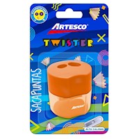 Blist. Tajador Plástico Doble con depósito Twister (pack x 3 unds.)